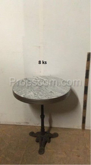 Runder Tisch Marmorplatte aus Gusseisen