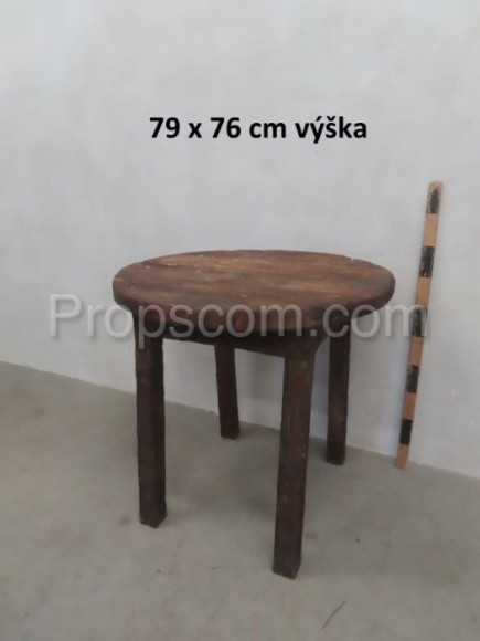 Round wooden table