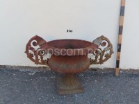 Large cast iron vases