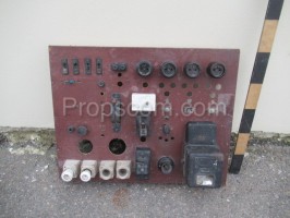Electrical panel: sockets, fuses, switches, electricity meter
