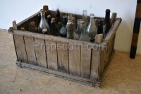 Old bottles in a crate