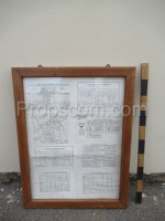 Glazed notice board