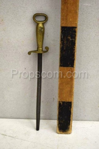 Steel with brass handle