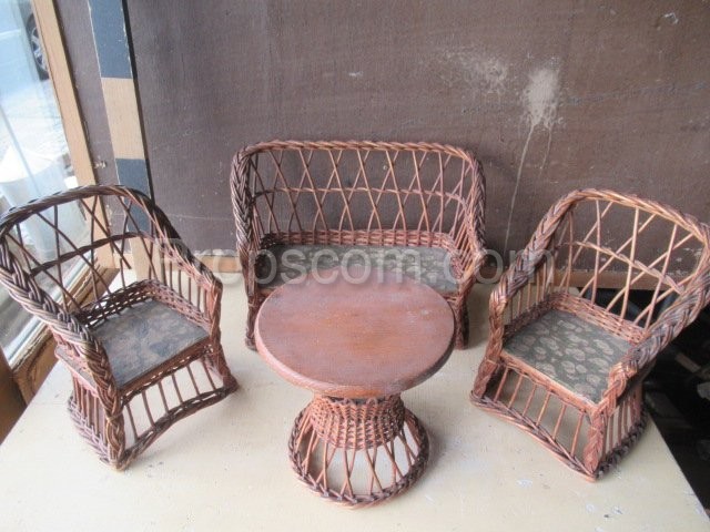 Sofa, coffee table for rattan dolls