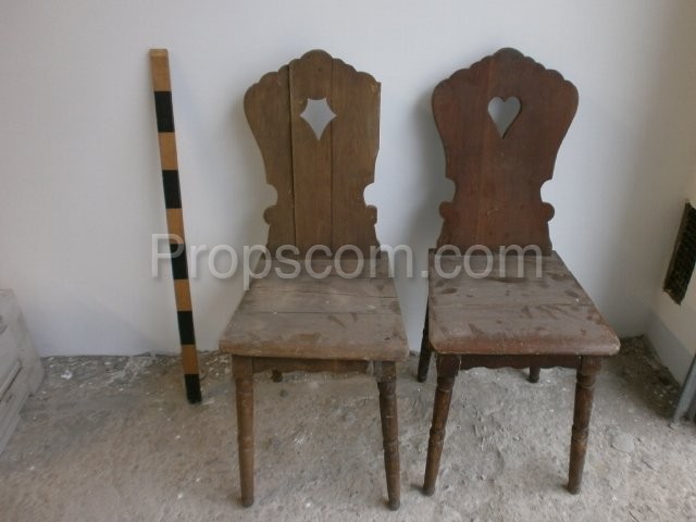 Wooden rustic chairs