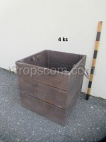 Wooden box with rope handles