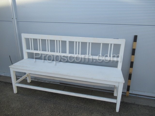 Wooden white bench