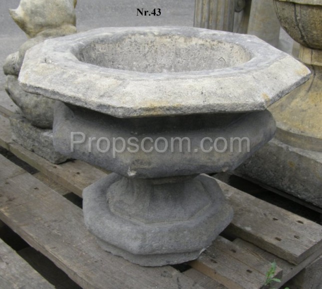 Ornamental flowerpot wide