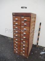 File cabinet with aluminum handles