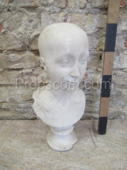 bust of a woman's bare head