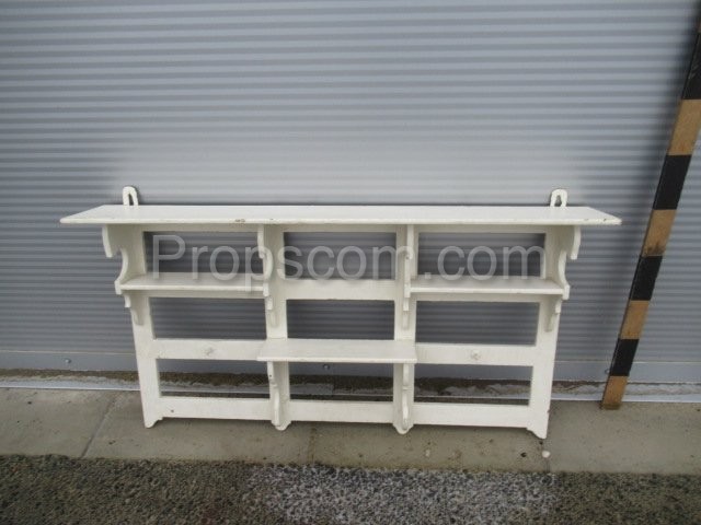 White wooden wall shelf