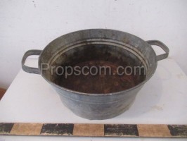 Large tin pot
