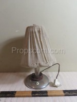 Table lamp chrome white fabric