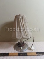 Table lamp chrome white fabric