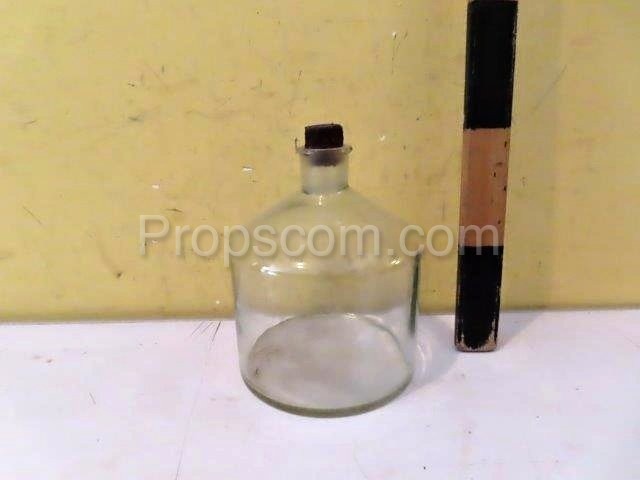 Bottles with ground glass empty