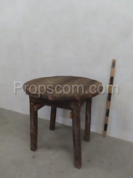 Round wooden table