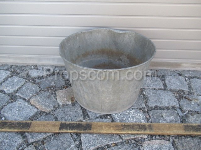 Large tin pot