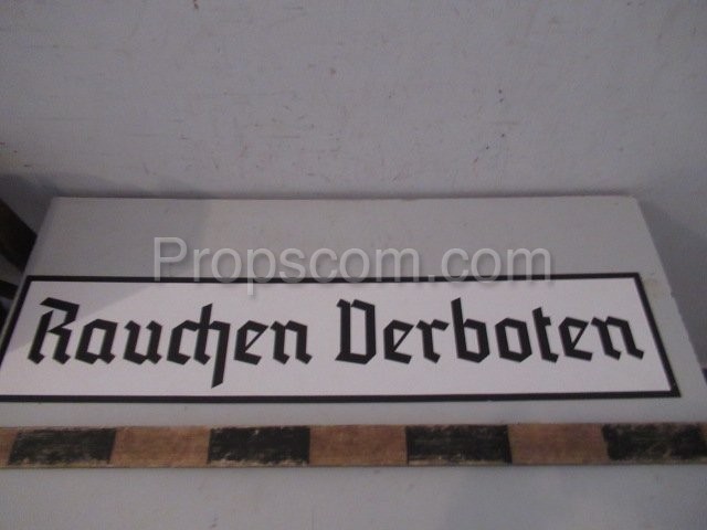 German sign Rauchen Verboten