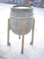 Wooden barrel with stand