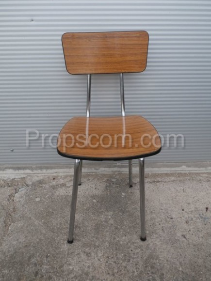Chair chrome laminate imitation wood