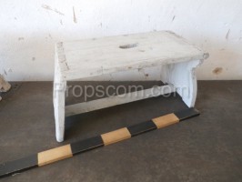Stolička dřevěná bílá