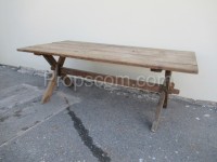 Wooden long table outdoor