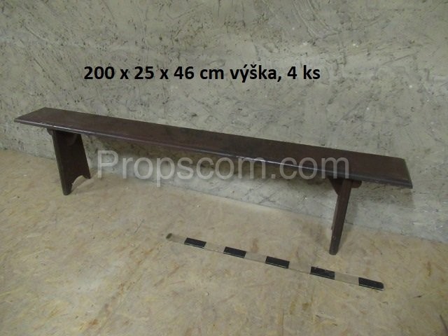 Dark brown bench