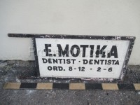 Reklamní plechová cedule: Dentista