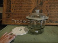 Glass tray with lid