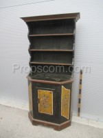 Medieval wooden cabinet with shelves