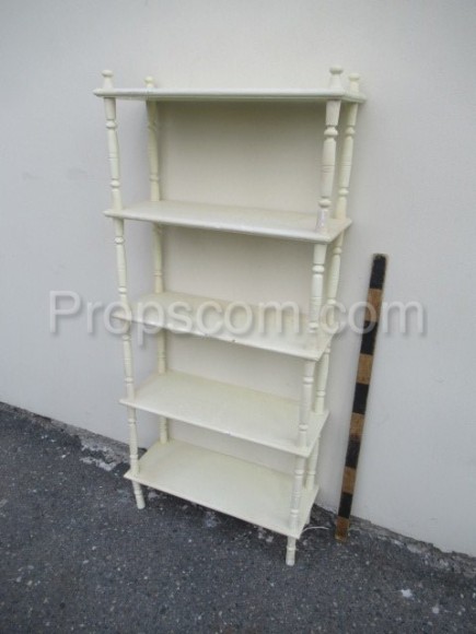 Wooden white bookshelf