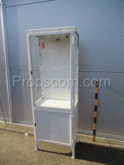 White glass cabinet