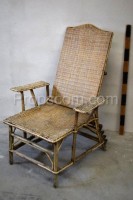 Wicker adjustable armchair