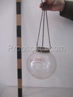 Chandelier metal clear glass sphere