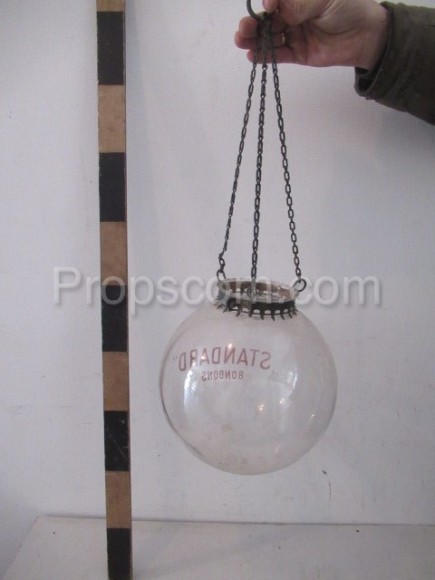 Chandelier metal clear glass sphere