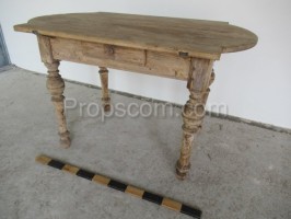 Wooden oval table