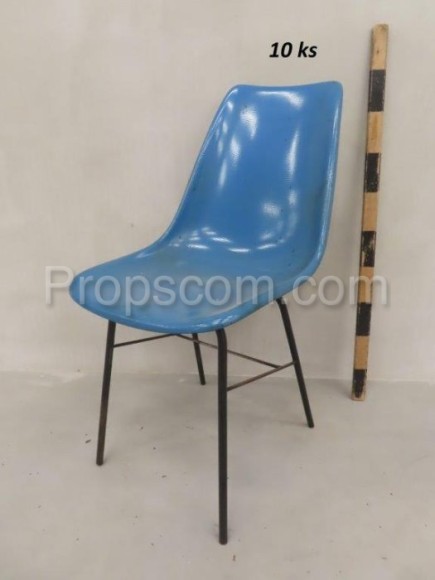 Blue fiberglass chair