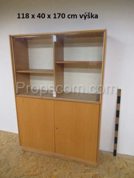 Partially glazed office cabinet