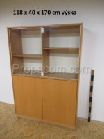 Partially glazed office cabinet