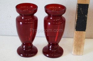 Vases ruby glass