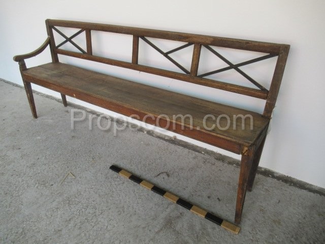 Wooden brown bench