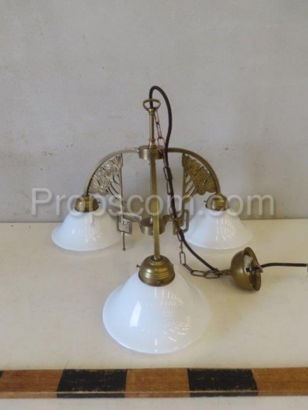 Chandelier brass glass