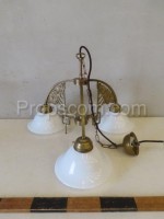 Chandelier brass glass