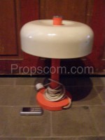 Retro plastic orange table lamp and elephant bone