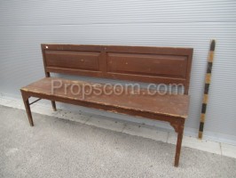 Wooden brown bench