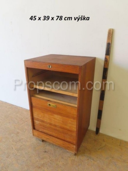 File cabinet with shutter