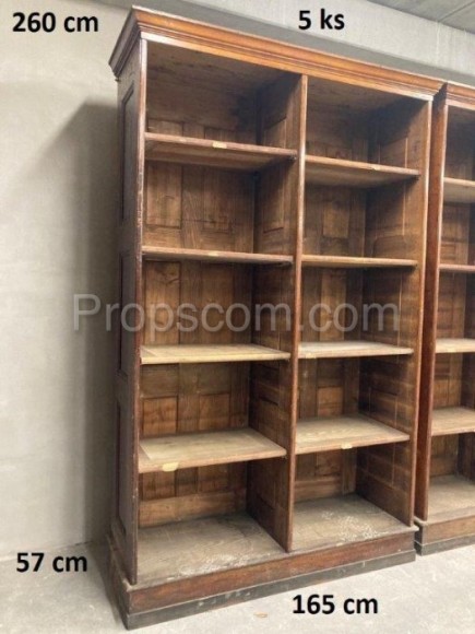 Large wooden bookcases