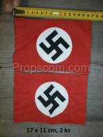 Flag with a small swastika