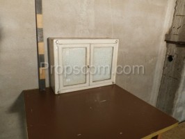White glazed hanging cabinet