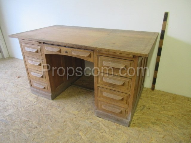 Light wood desk